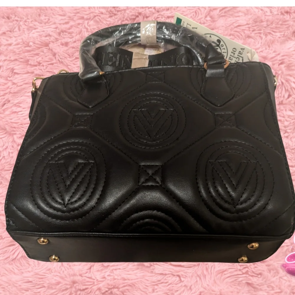 Valentino Orlandi Small Quilted Tote - Black - NWT Vegan 💥 - Picture 6 of 6